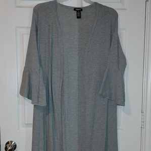 Women's size 3X gray, full length cardigan